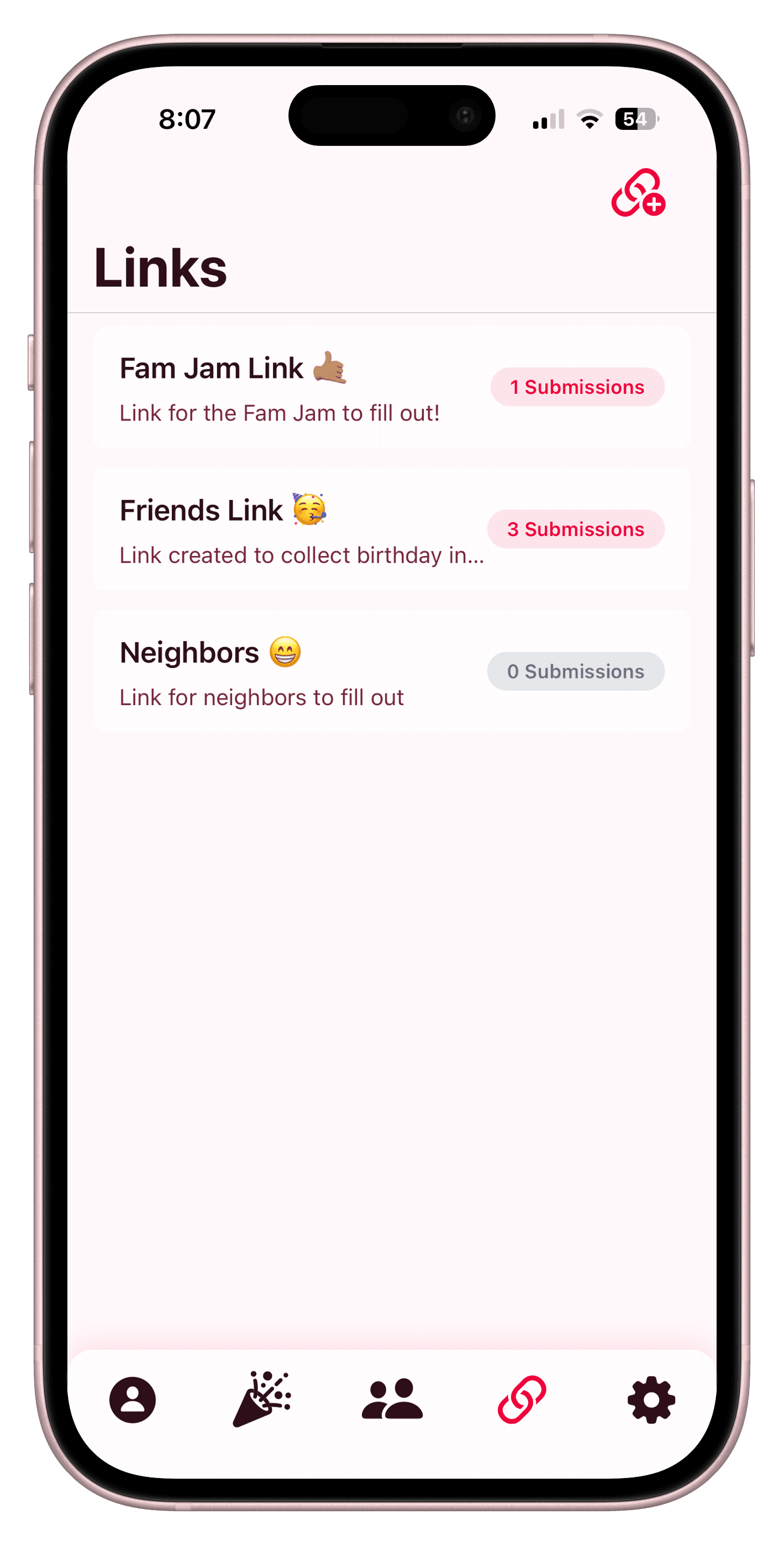 Copy Link Interface - One-click copy button and share options for group chats